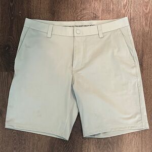 RHONE Commuter 9” Men's Sage Green Flat Front Shorts